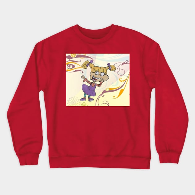 Crushing Little Girl Crewneck Sweatshirt by Mila-Ola_Art